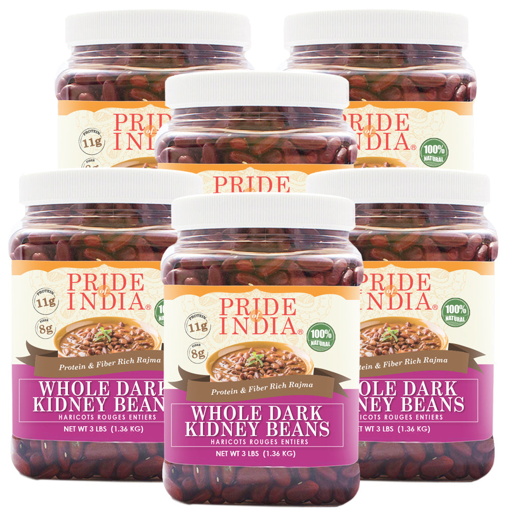 Indian Whole Dark Kidney Beans - Protein & Fiber Rich Rajma Jar