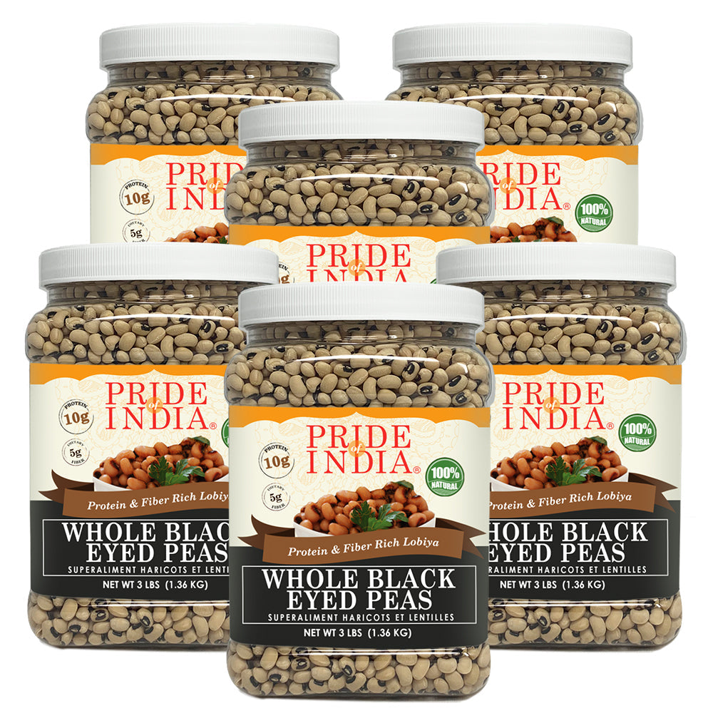 Indian Whole Black Eyed Peas - Protein & Fiber Rich Lobiya Jar