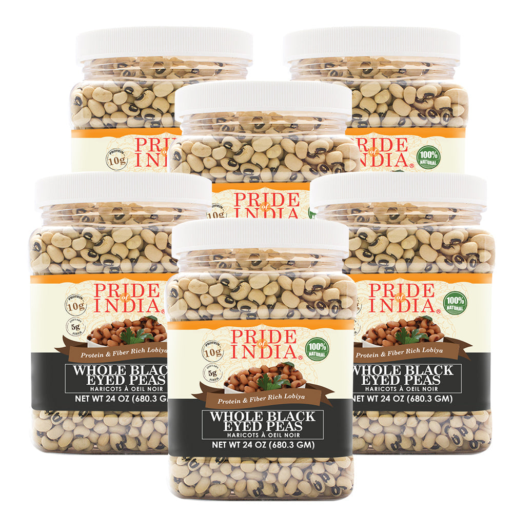 Indian Whole Black Eyed Peas - Protein & Fiber Rich Lobiya Jar