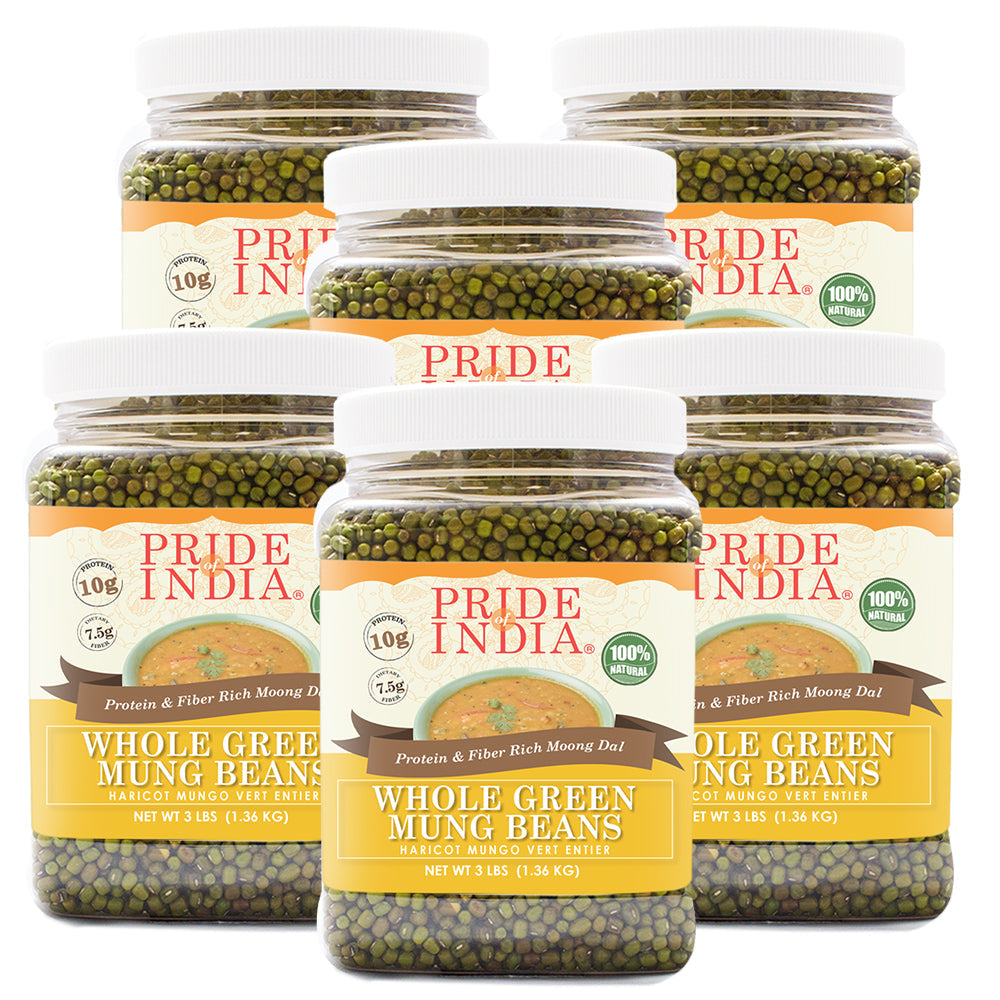 Indian Whole Green Mung Gram - Protein & Fiber Rich Moong Whole Jar