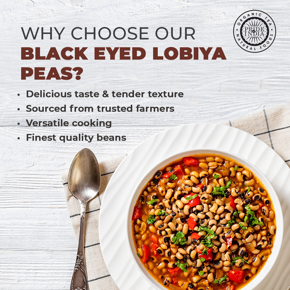 Indian Whole Black Eyed Peas - Protein & Fiber Rich Lobiya Jar