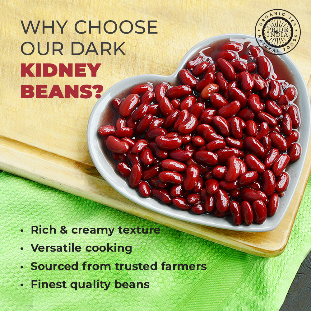 Indian Whole Dark Kidney Beans - Protein & Fiber Rich Rajma Jar