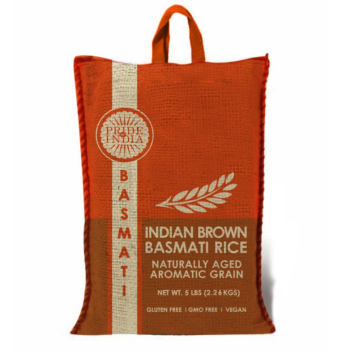 Extra Long Indian Brown Basmati Rice - Naturally Aged Healthy Grain Jar