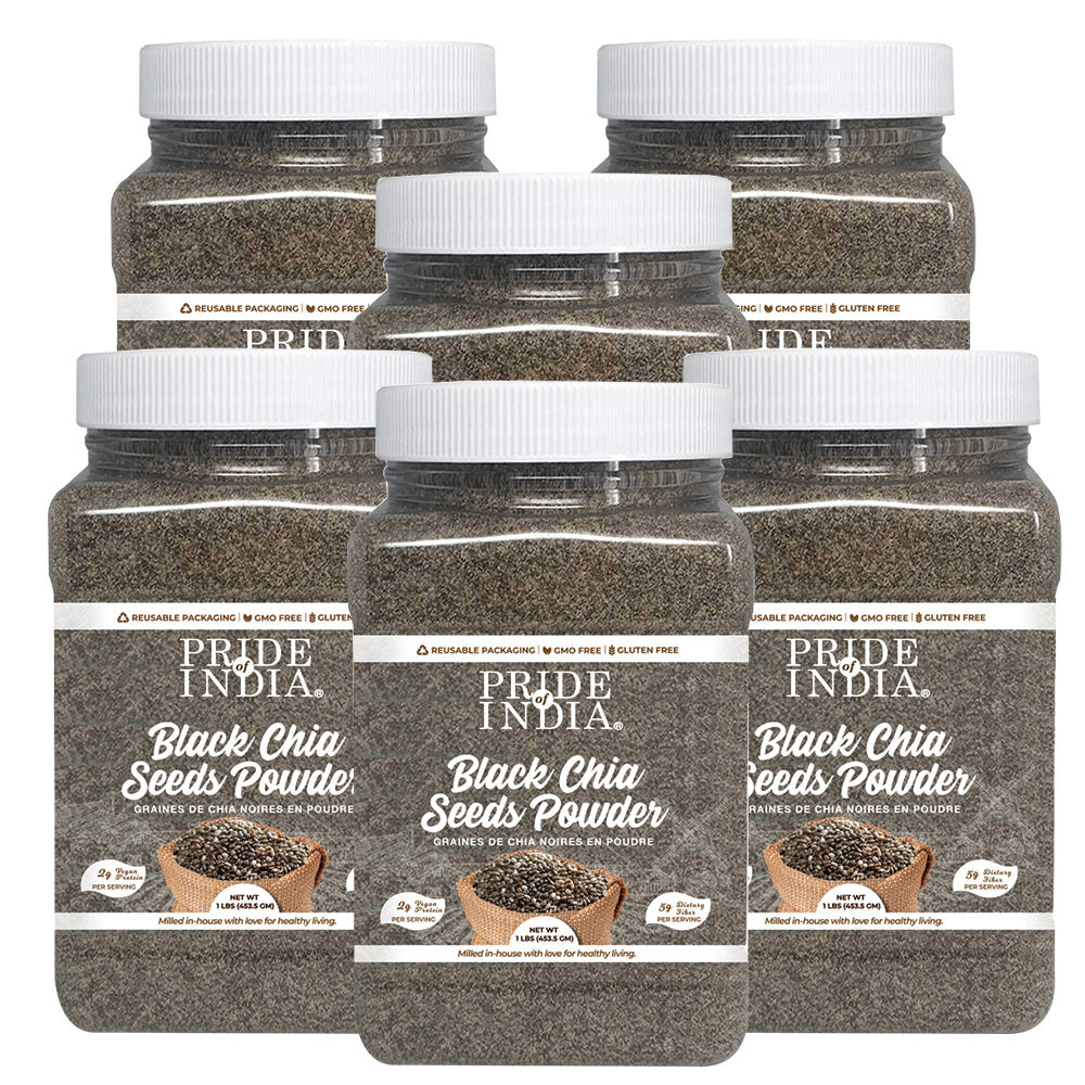 Cold Milled Raw Chia Ground - Omega-3 & Fiber Superfood Jar