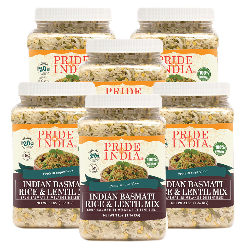 Indian White Basmati Rice & Lentil Kitchari Mix - Protein Superfood Jar