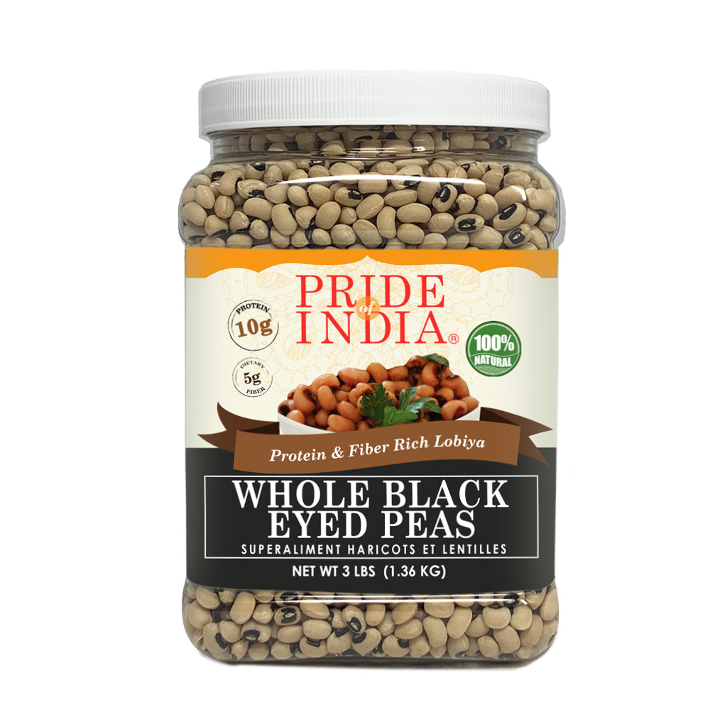 Indian Whole Black Eyed Peas - Protein & Fiber Rich Lobiya Jar