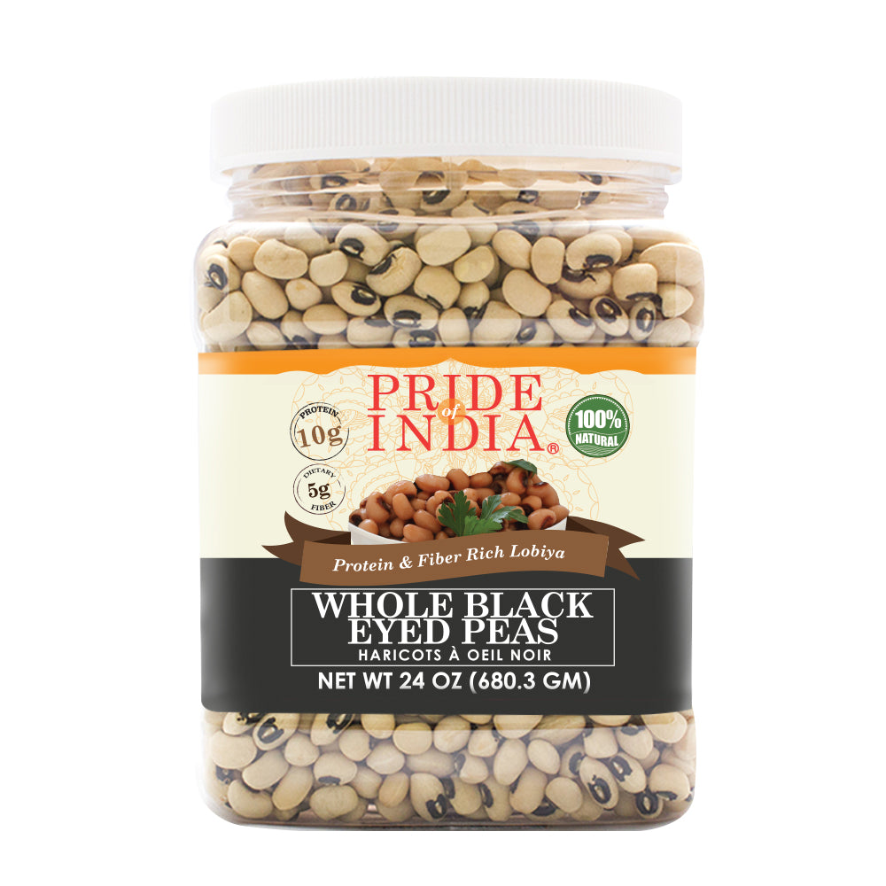 Indian Whole Black Eyed Peas - Protein & Fiber Rich Lobiya Jar