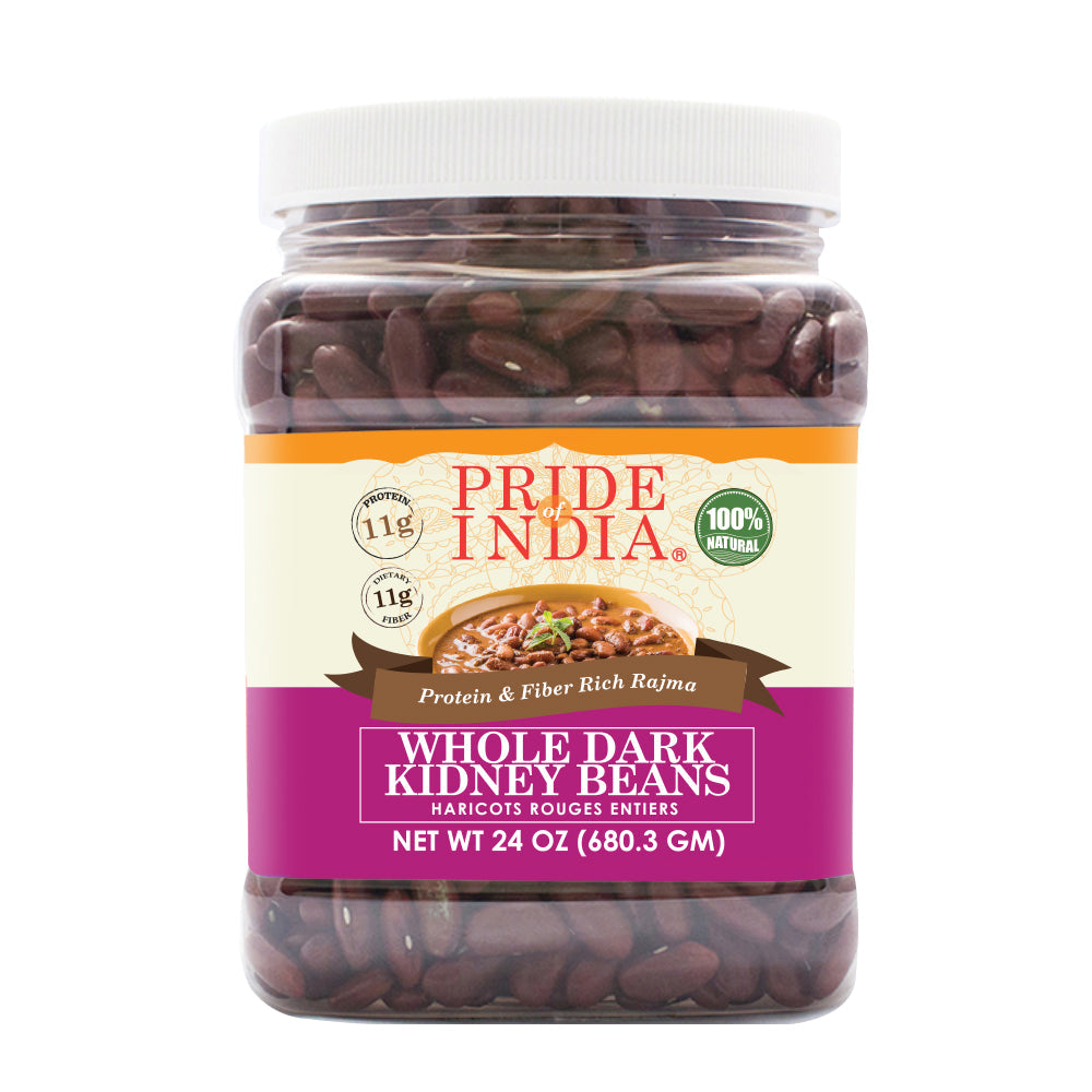 Indian Whole Dark Kidney Beans - Protein & Fiber Rich Rajma Jar