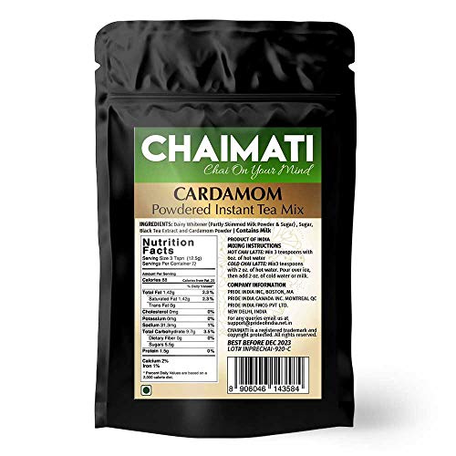 ChaiMati- Cardamom Chai Latte - Powdered Instant Chai Tea Premix, 2 lbs Jar