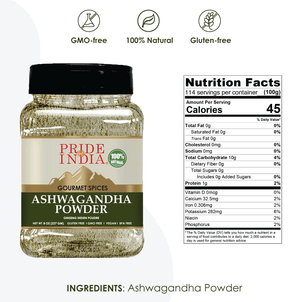 Natural Ashwagandha Root Ground - 8 oz