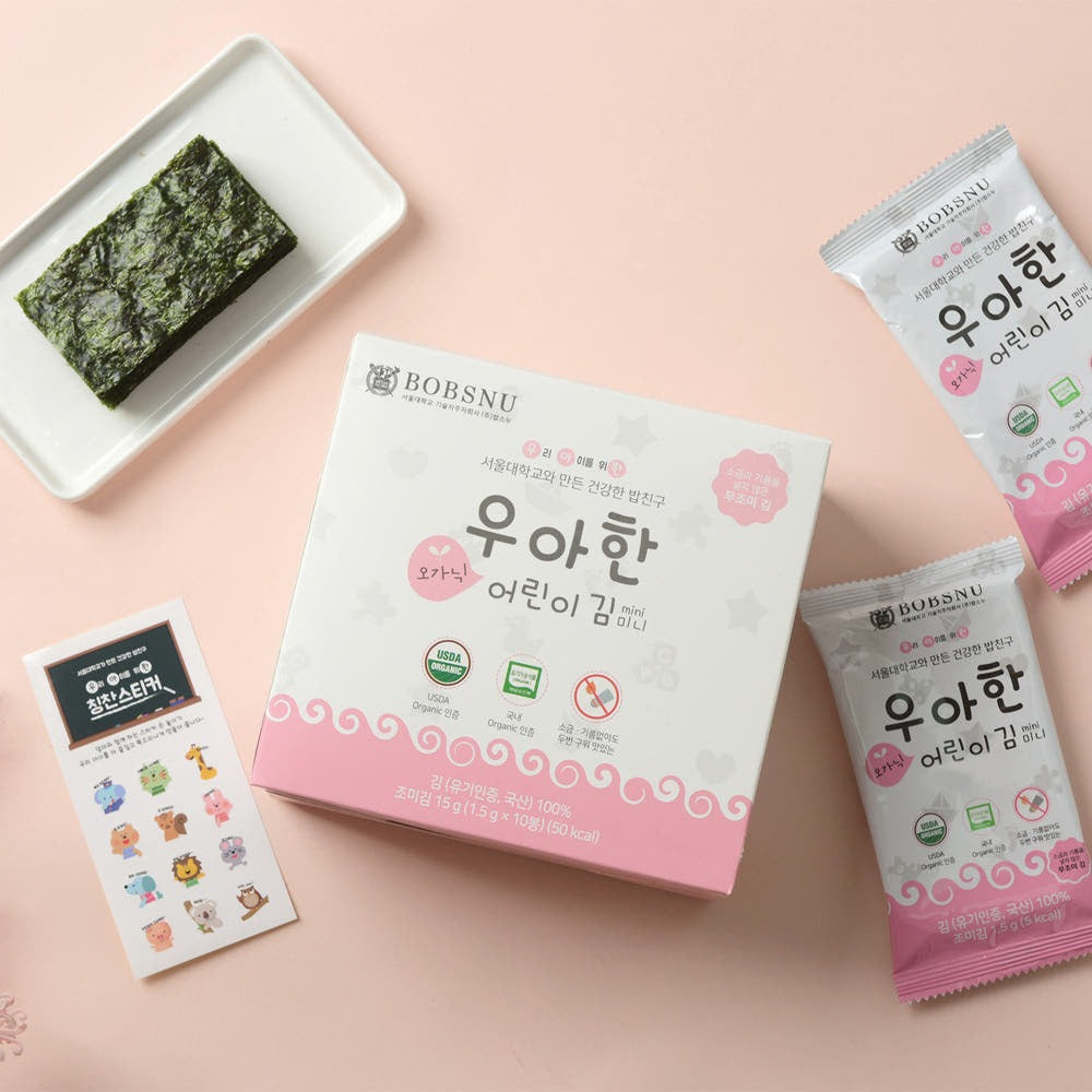 Seoul National University Bapsnu Elegant Organic Children’s Seaweed no oil no salt no sugar