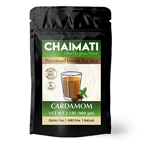 ChaiMati- Cardamom Chai Latte - Powdered Instant Chai Tea Premix, 2 lbs Jar