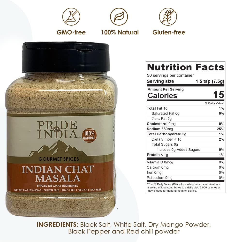 Indian Chat Masala Seasoning Spice - 8 oz