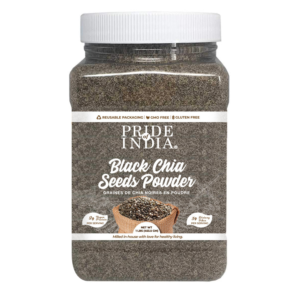 Cold Milled Raw Chia Ground - Omega-3 & Fiber Superfood Jar